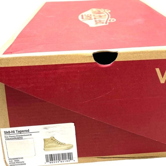 VANS Sk8-Hi Tapered Shoes High Top Canvas Beige Men’s Size Sneakers VN0A5KRUBRO - Picture 8 of 9